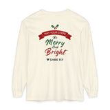 Shoe Fly “Merry & Bright” Comfort Colors Long-sleeve Tee