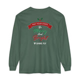 Shoe Fly “Merry & Bright” Comfort Colors Long-sleeve Tee